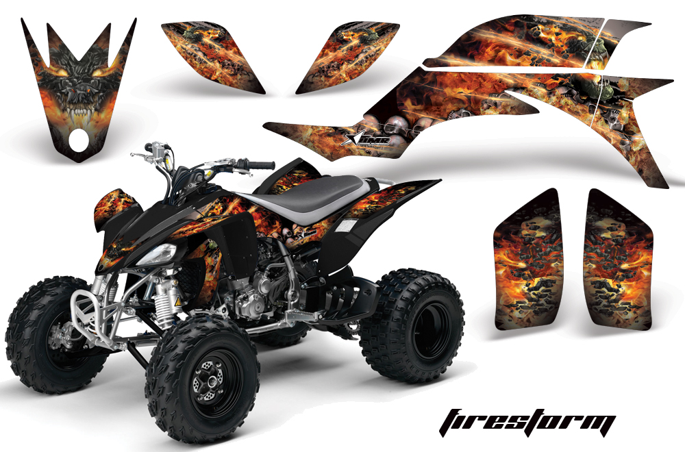 Yamaha YFZ450 04-08 Graphics Firestorm Black